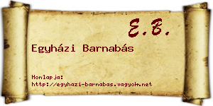 Egyházi Barnabás névjegykártya
